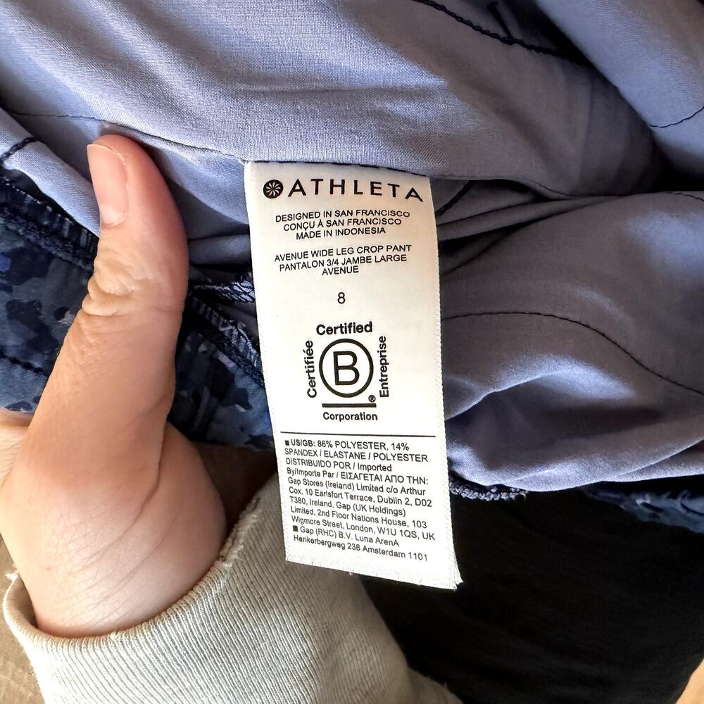 Athleta Blue Avenue Wide Leg Crop Pant - Picture 4 of 4